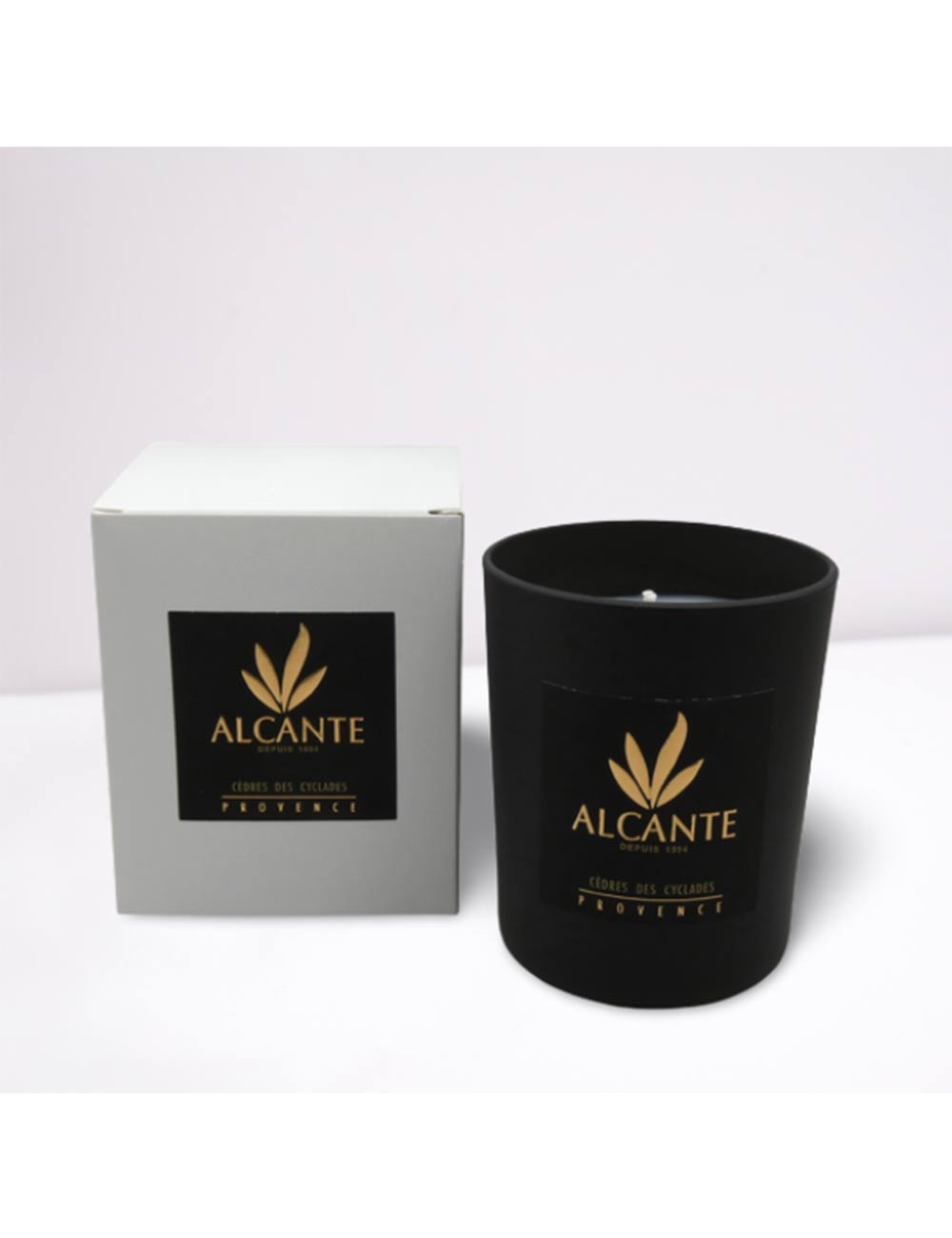 Cèdres des Cyclades, bougie parfumée cire végétale Alcante - Atmosphère 180g