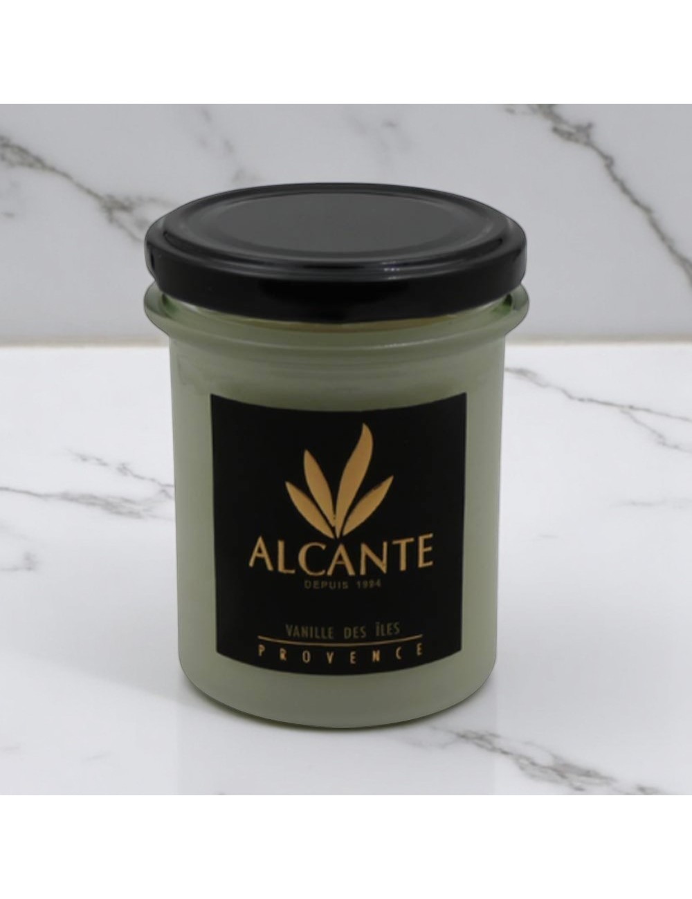 Vanille des îles, bougie parfumée cire végétale Alcante - Ambiance, 150g