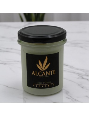 Épices d'étoiles, bougie parfumée cire végétale Alcante - Ambiance, 150g