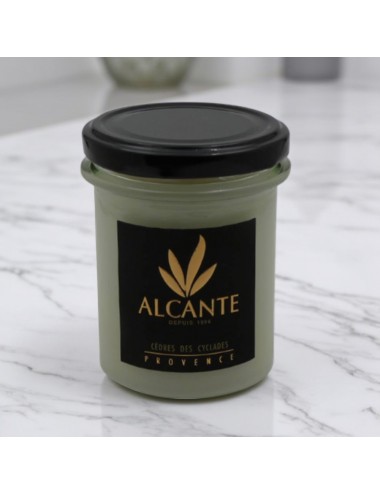 Cèdres des Cyclades, bougie parfumée cire végétale Alcante - Ambiance et Atmosphère