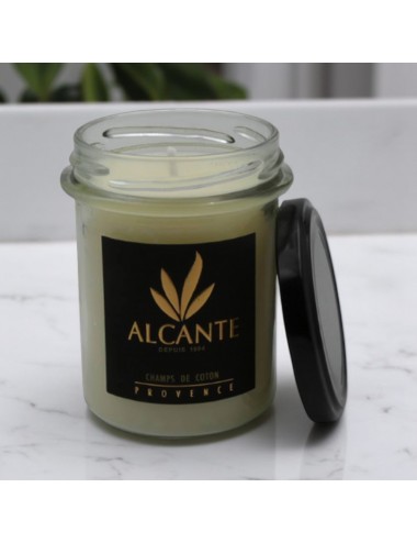 Champs de coton, bougie parfumée cire végétale Alcante - Ambiance 150g