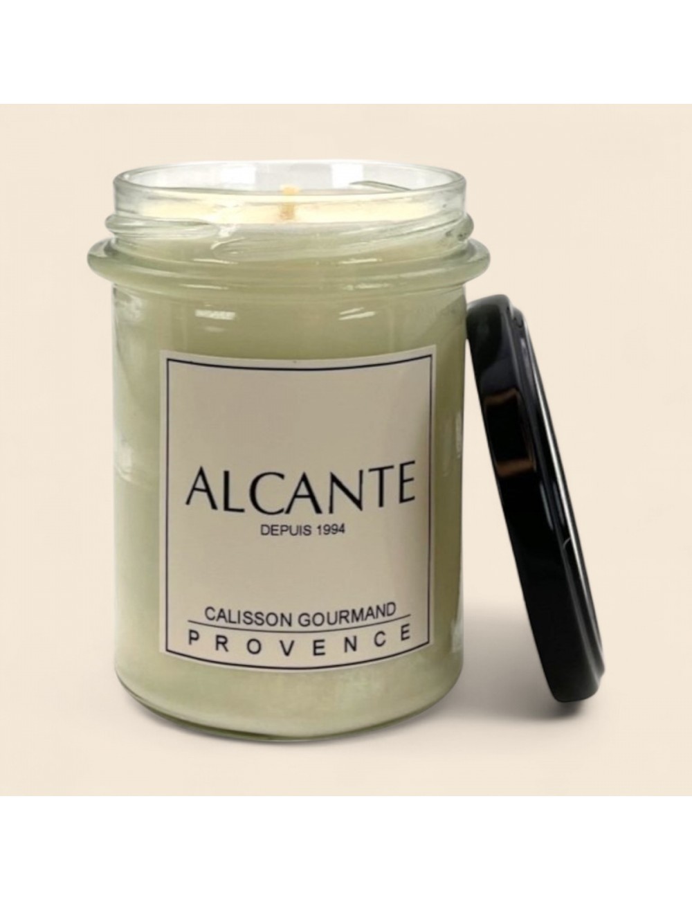 Calisson gourmand, bougie parfumée cire végétale Alcante - Ambiance 150g